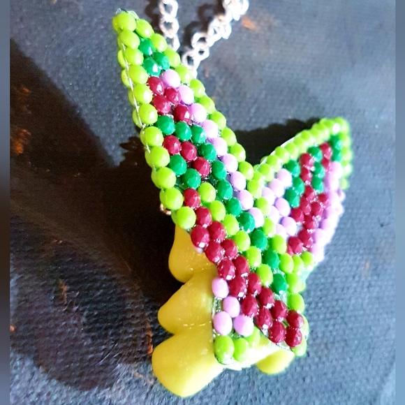 The Lucky Ones Green Bear Necklace Fairy Beary Collection Beaded Handmade (L) - Picture 8 of 15